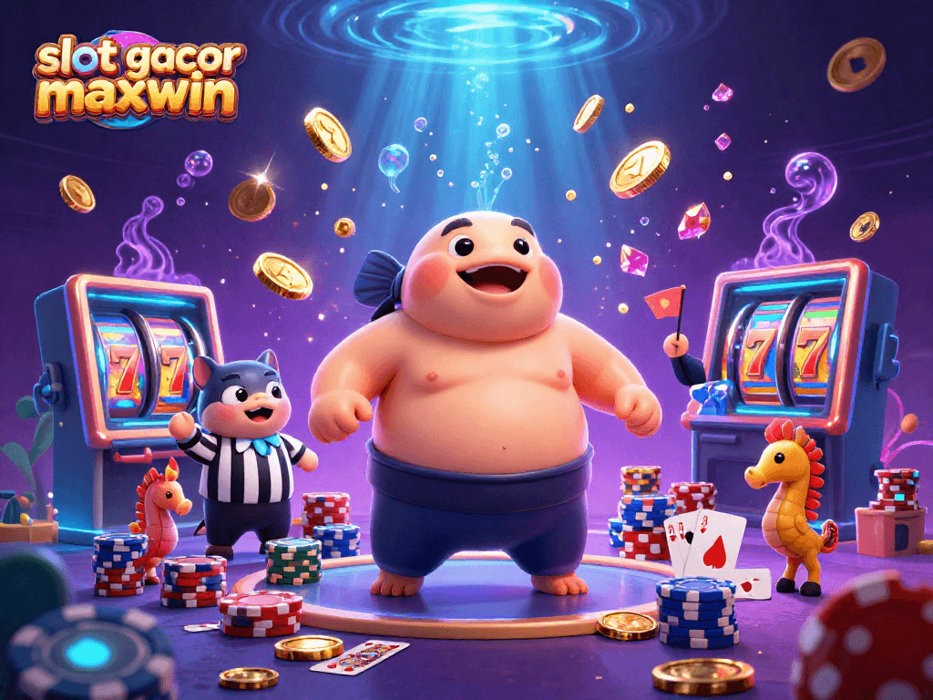 Spin to win with slot gacor maxwin, featuring a colorful underwater casino scene.