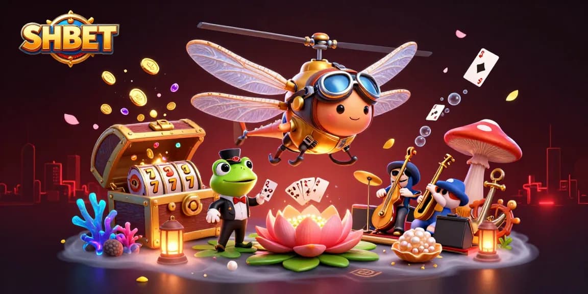 Join the adventure at SHBET with vibrant casino action and lively characters in a dynamic 3D scene!