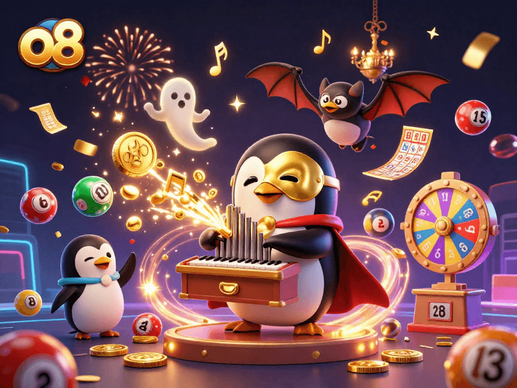 Experience the thrilling gameplay of o8 with a vibrant casino scene filled with exciting elements.