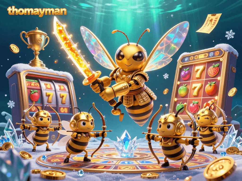 Experience thrilling wins with thomayman in this exciting jackpot game featuring vibrant 3D visuals and dynamic elements.