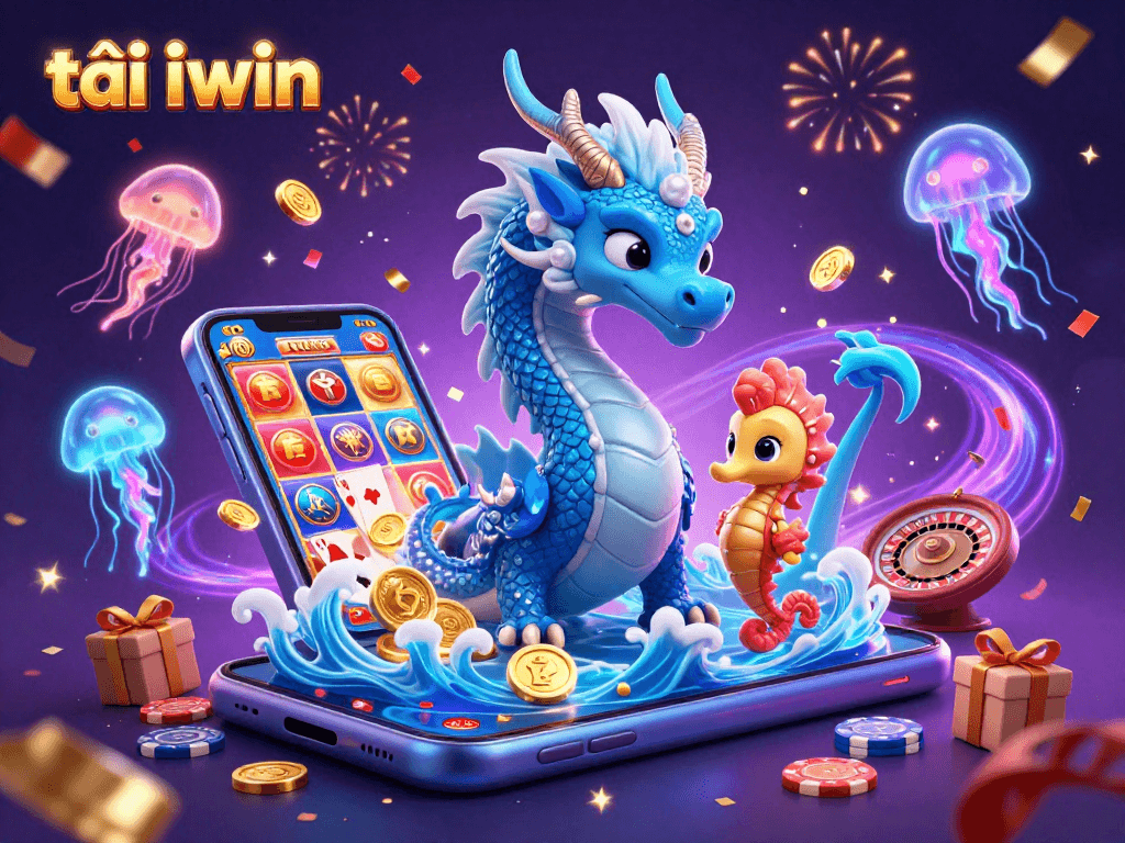 Spin the reels and win big with tải iwin, featuring rich 3D casino elements and characters.