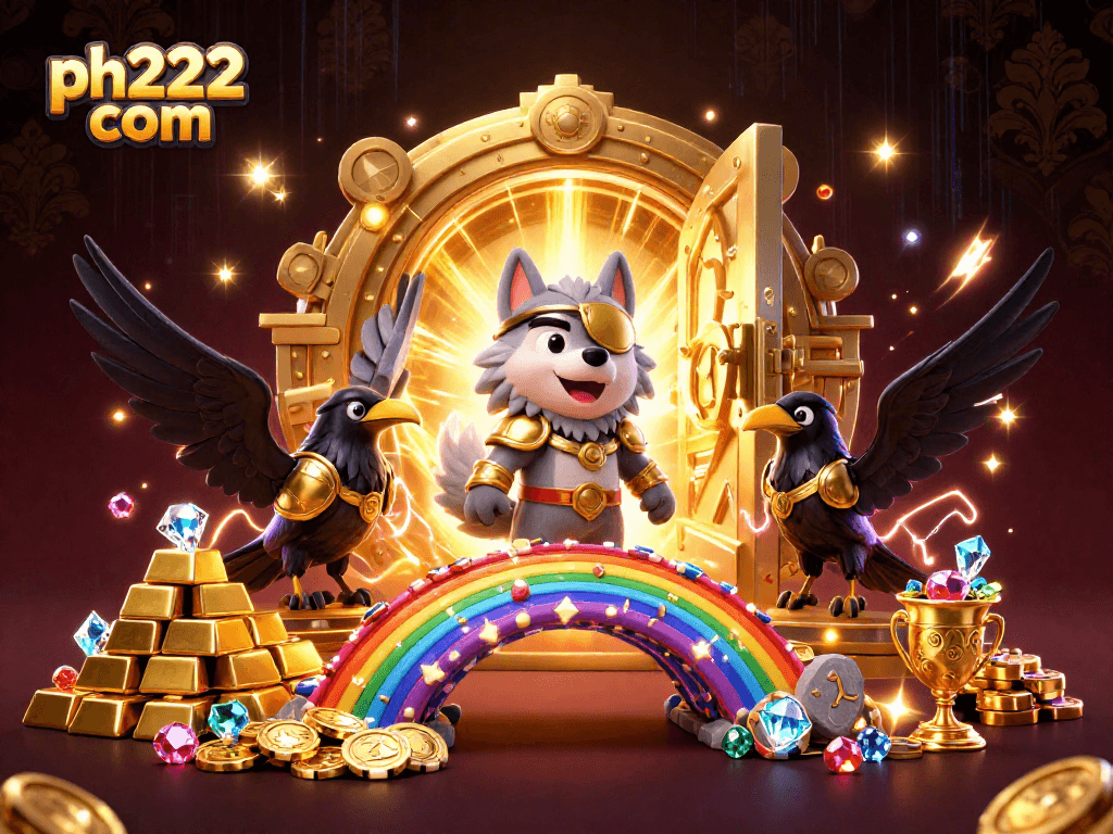 Experience thrilling wins with ph222 com in a vibrant Norse mythology casino scene.