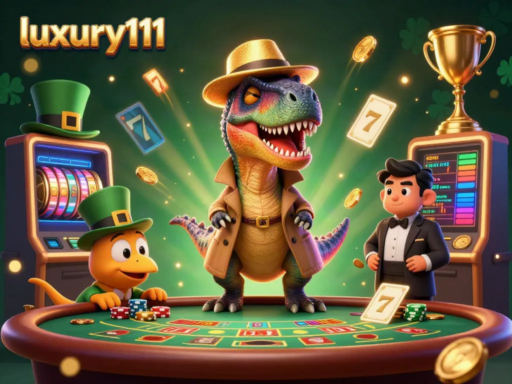 Engage in thrilling gameplay at luxury111 with cartoon velociraptor card counter and dynamic casino elements.