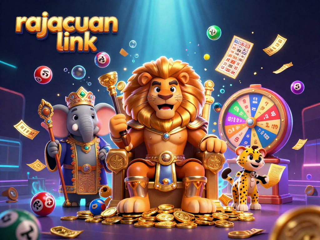 Experience exciting gameplay with rajacuan link featuring a heroic lion king and vibrant gambling elements.