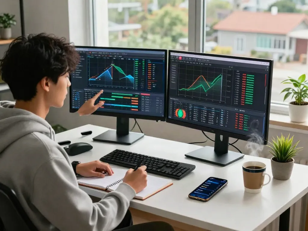 Analisis taruhan olahraga di https://robotfestival.net/kwa-62910 dengan berbagai monitor menampilkan statistik dan peluang.