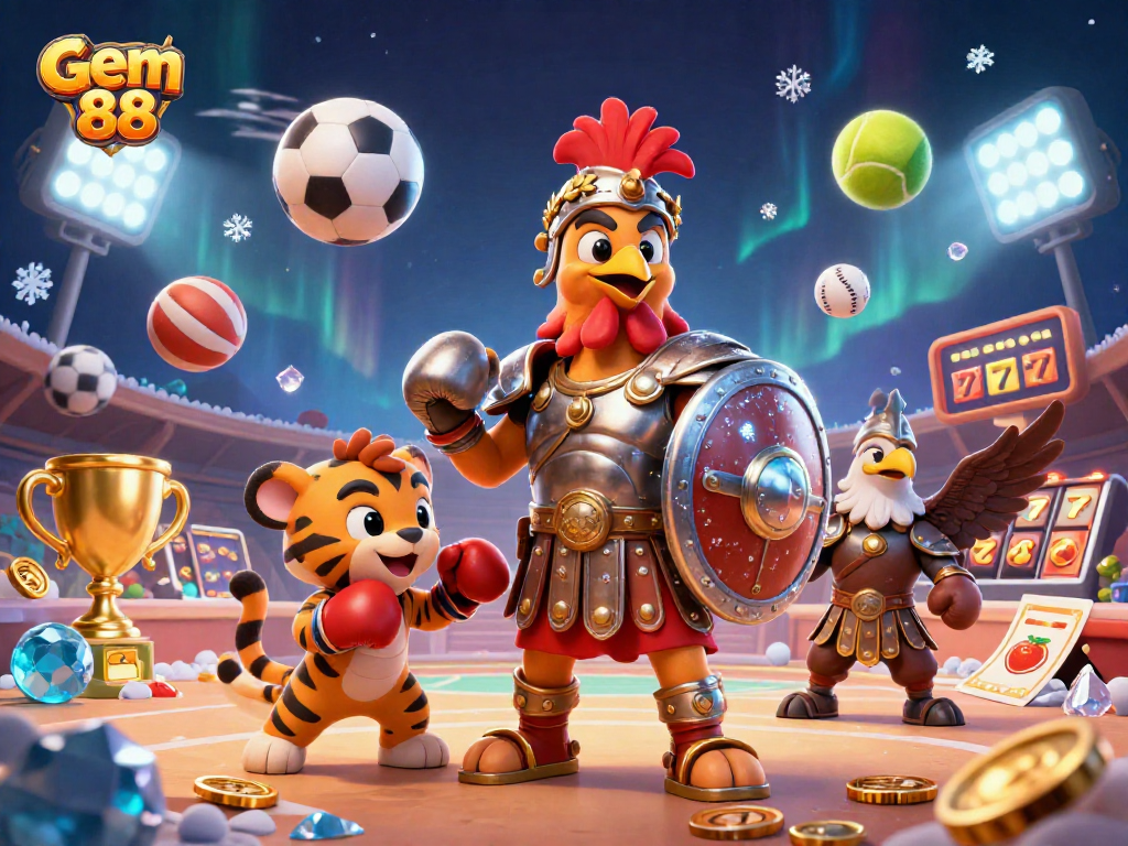 Experience exciting moments with Gem 88's thrilling slot games featuring dynamic characters and rich elements.