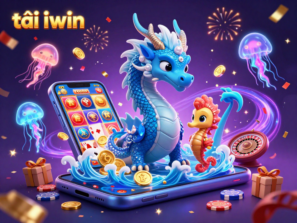 Spin the reels and win big with tải iwin, featuring rich 3D casino elements and characters.