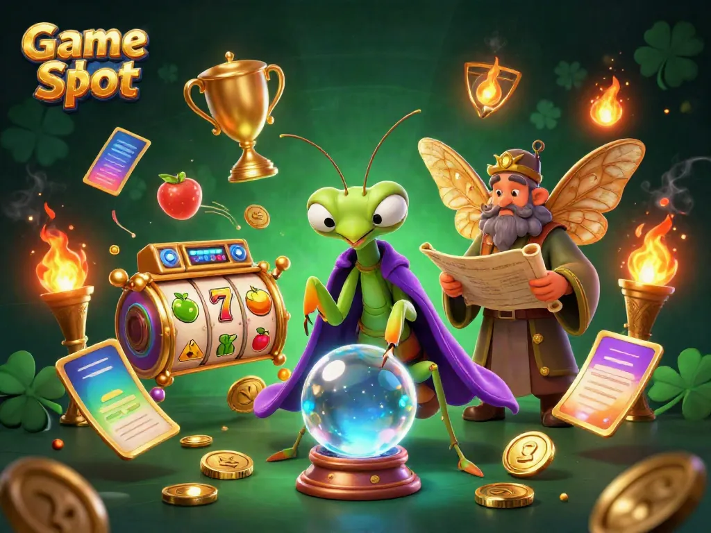 Rasakan keseruan Game Toto Slot dengan ilustrasi slot yang mendebarkan dan karakter berwarna-warni.
