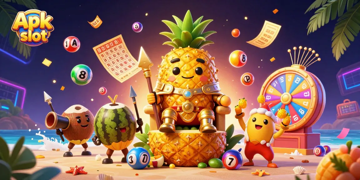 Menangkan jackpot dengan Apk slot melalui slot digital berwarna ceria dan karakter kartun kasino.
