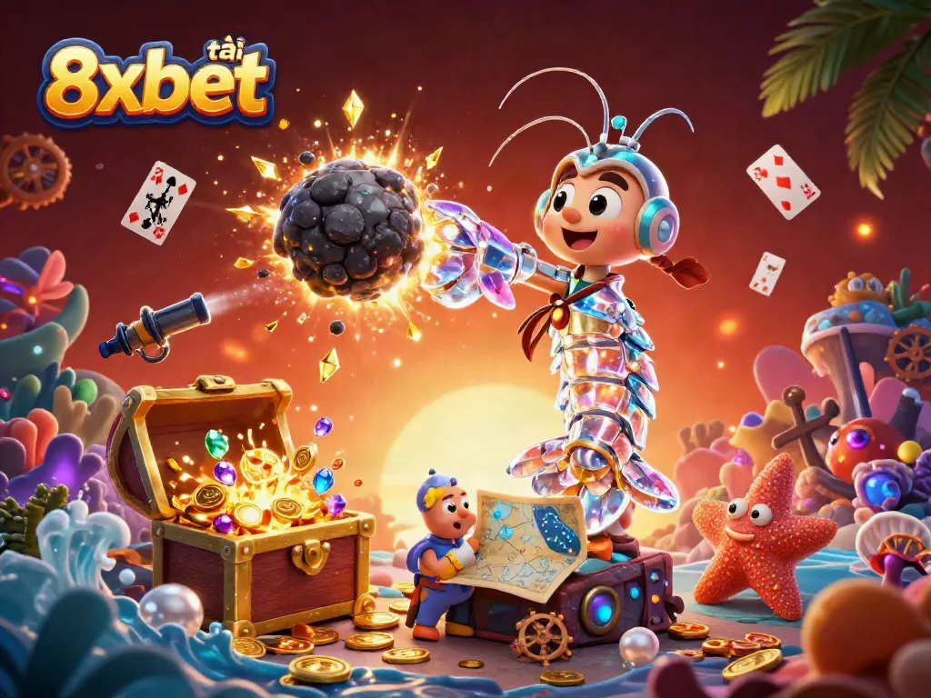 Experience thrilling excitement with the 8xbet tải graphic showcasing vibrant gaming elements.
