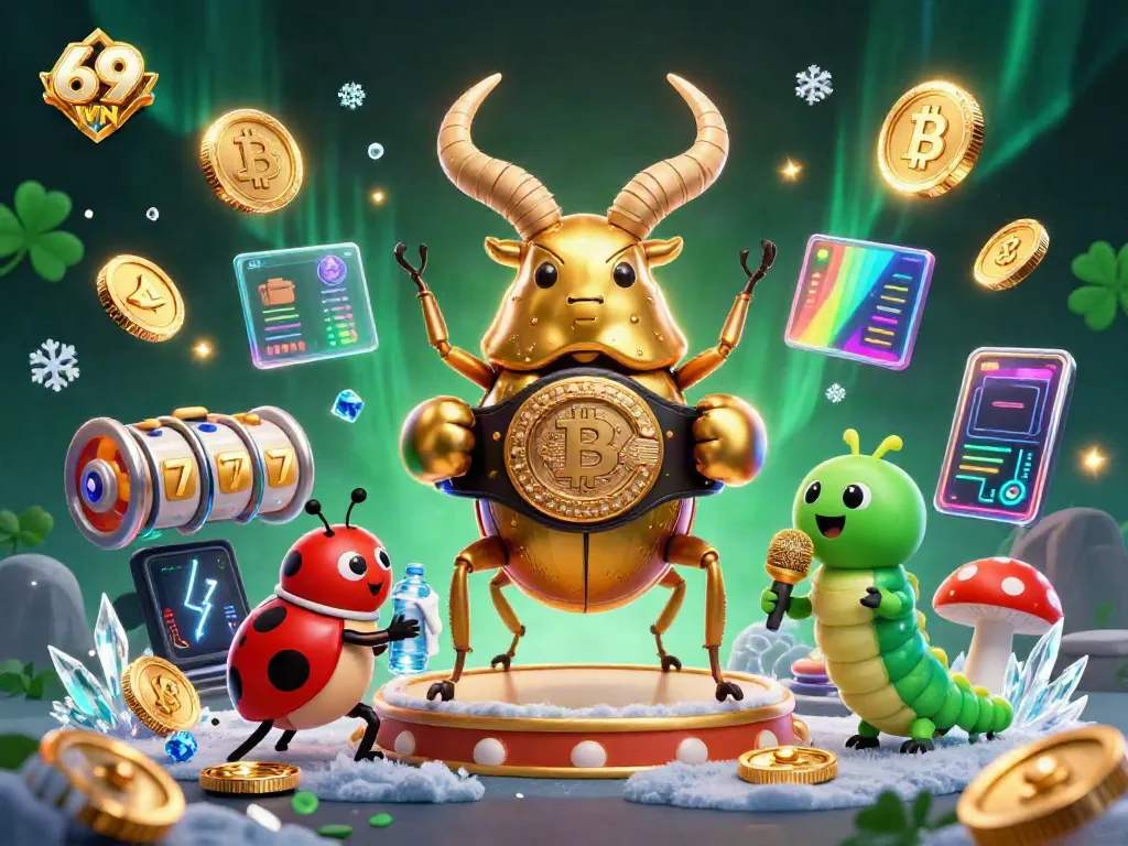 Experience thrilling gameplay at 69 VN with vibrant slot reels and dynamic casino elements.