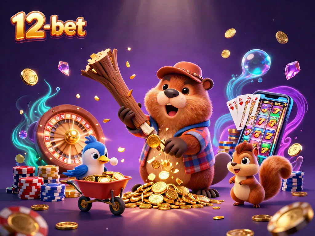Experience the thrill of winning at 12-bet with dynamic gaming elements and charming characters.