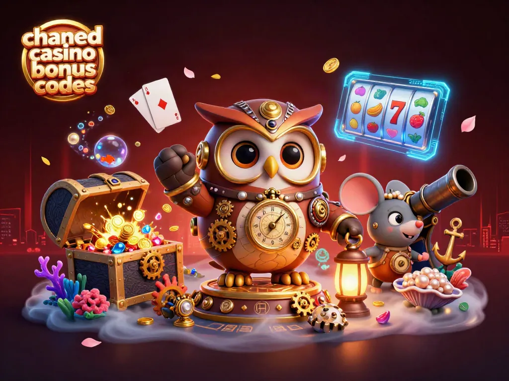 Engage with Chanced Casino Bonus Codes in a vibrant and dynamic gaming scene illustration.