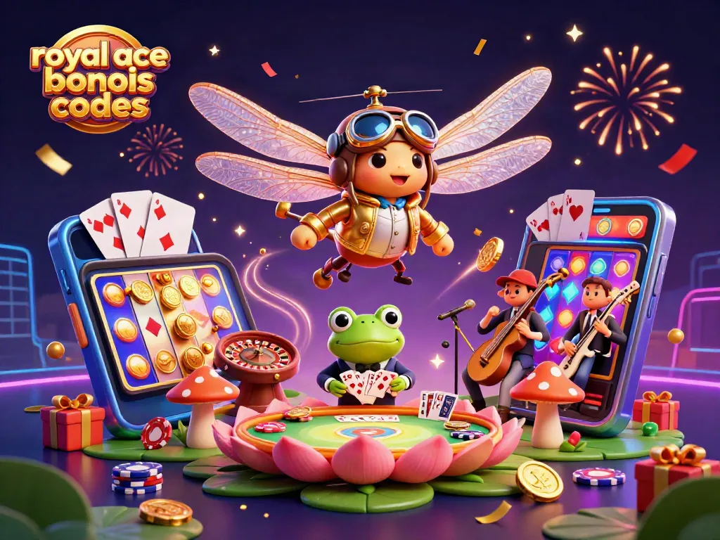 Win with royal ace bonus codes and enjoy vibrant 3D casino fun featuring unique characters and games.