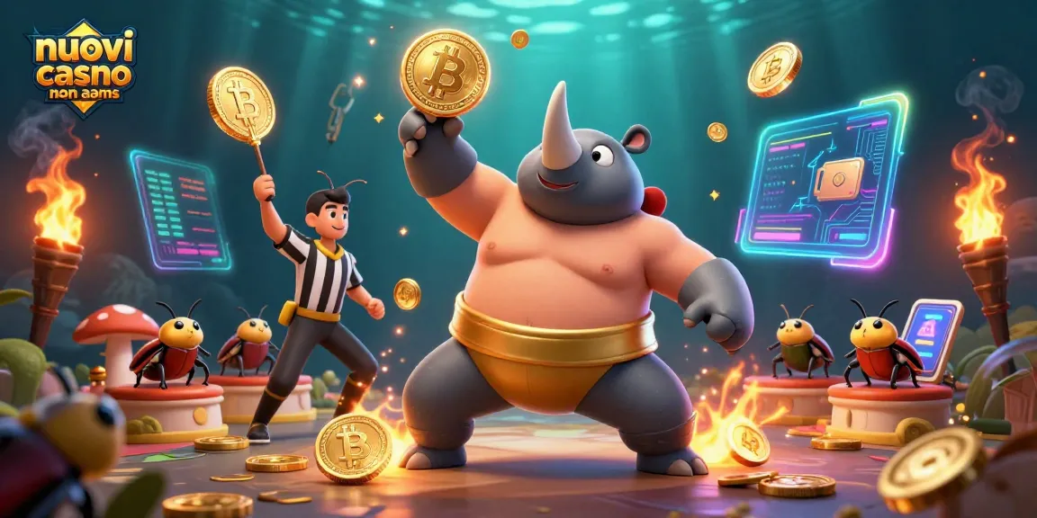 Scopri i nuovi casino non AAMS mentre un campione di sumo fa volare monete d'oro.