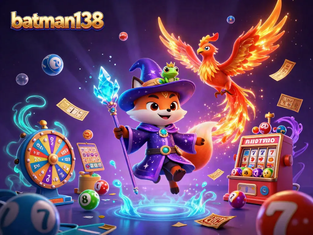 Engage in the exhilarating world of batman138 with vibrant lottery elements and magical characters.