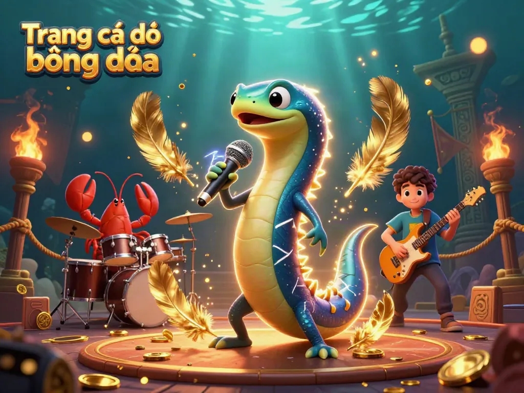Bet on Trang cá độ bóng đá with the electric eel DJ and vibrant underwater casino scene.