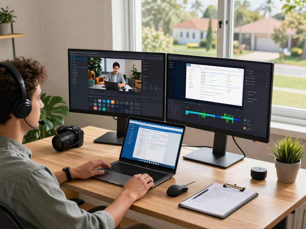 Efficient use of ToDesk remote desktop software in a modern home office setting
