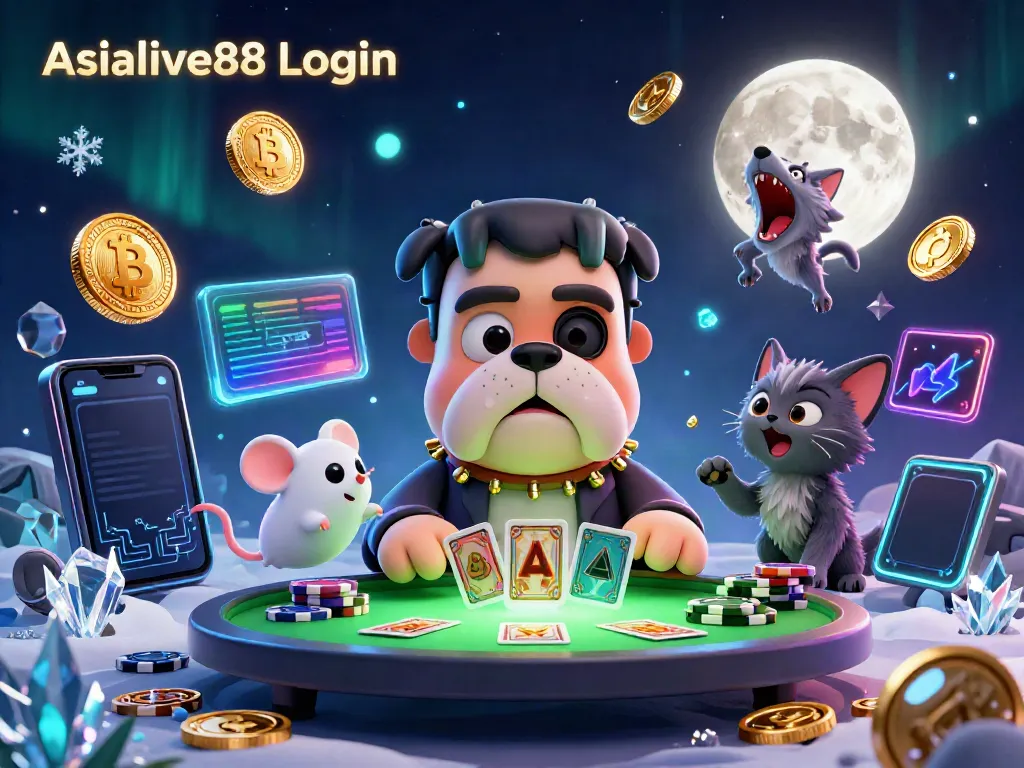 Engage in thrilling gameplay with Asialive88 Login at a vibrant casino scene featuring animated creatures.