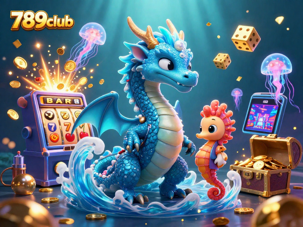 Khám phá thế giới 789club với máy đánh bạc, rồng đại dương và sinh vật biển sống động.