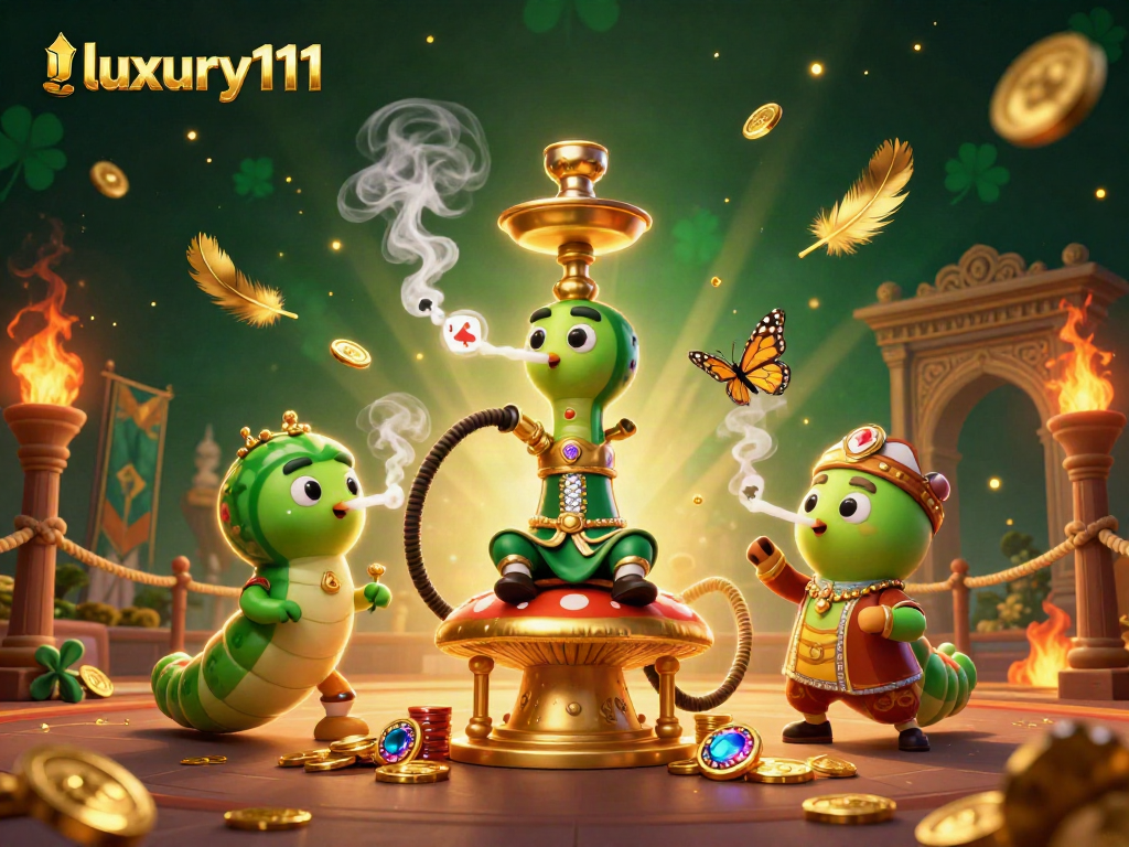 Experience luxury111 through vibrant casino-themed illustration showcasing poker and gold