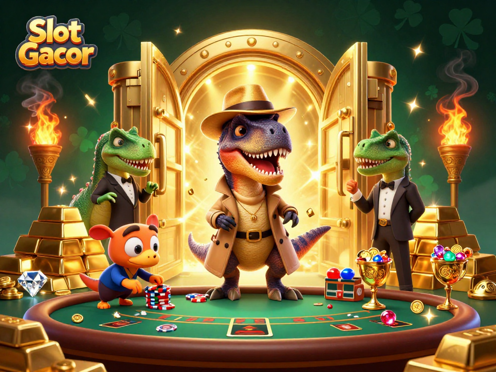 Slot Gacor: Menangkan chip di meja blackjack dengan velociraptor dan teman-temannya.