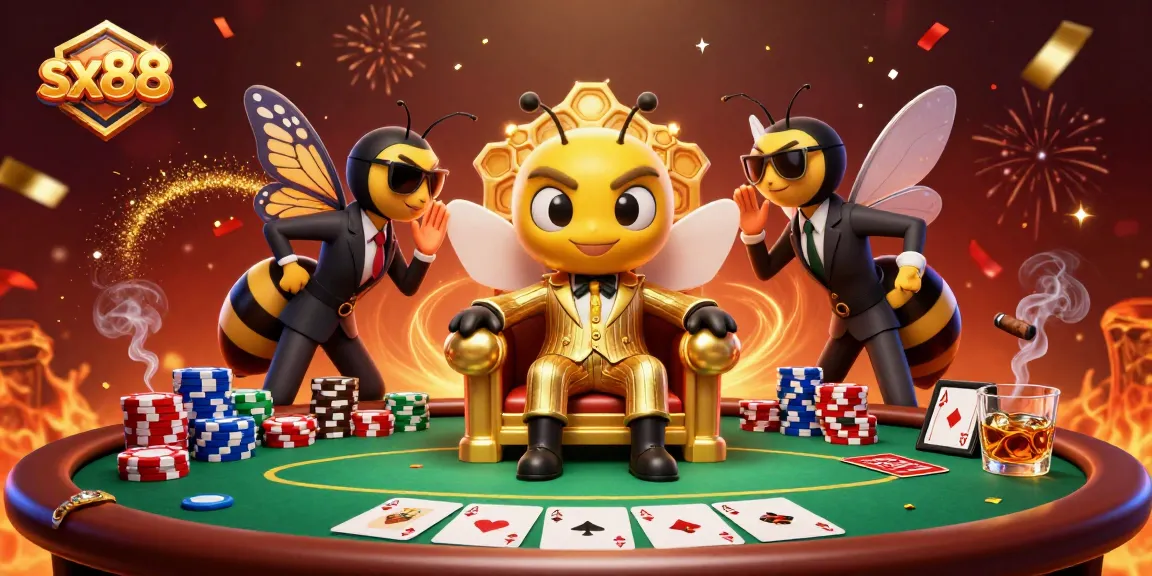SX88 brings vibrant casino action to life, showcasing gameplay with rich poker elements and animated characters.