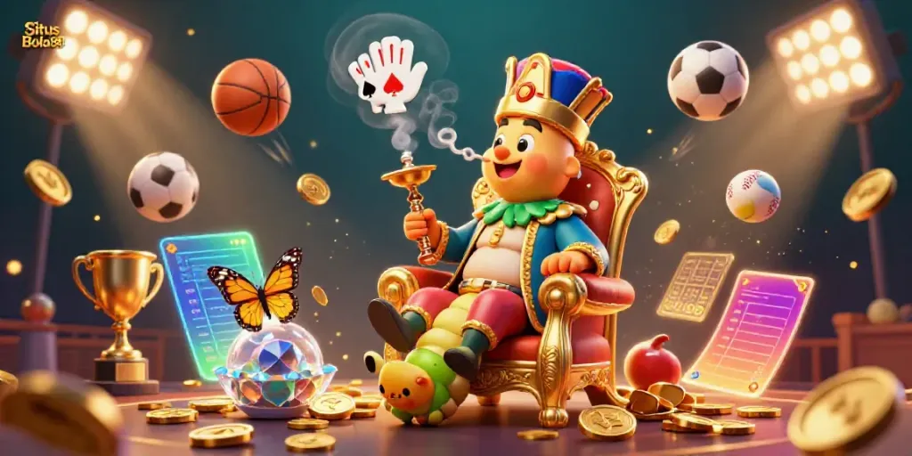 Situs Bola88 offers a vibrant 3D casino experience with colorful characters and dynamic game elements.