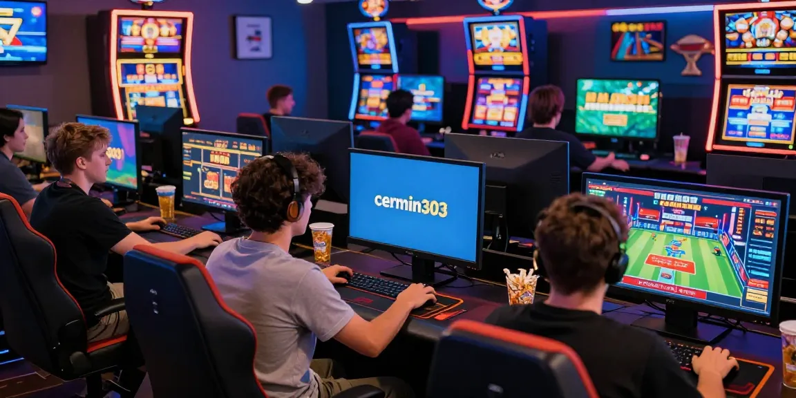 Enthusiastic players enjoying games on cermin303 online casino platform, showcasing gaming excitement and user-friendly interactions.