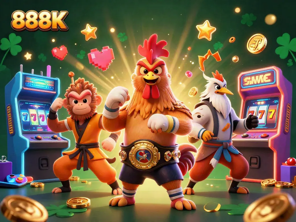 Engage with 888K's thrilling casino experience rich in vibrant games and captivating characters.
