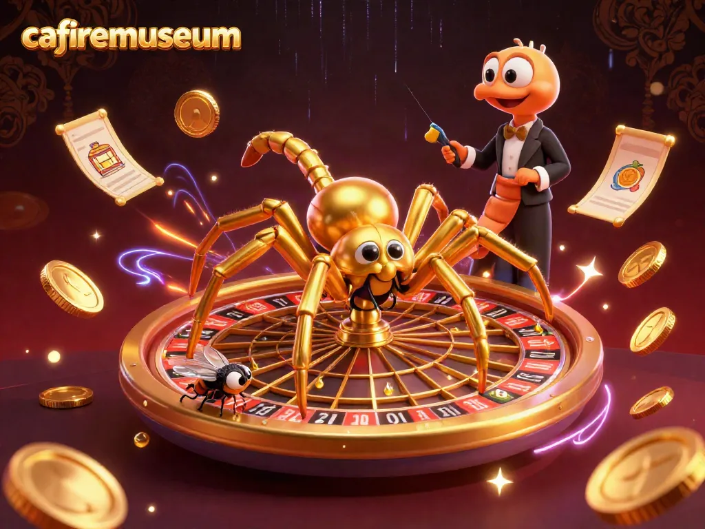 Experience thrilling gameplay at cafiremuseum with a vibrant roulette scene set in a magical web.