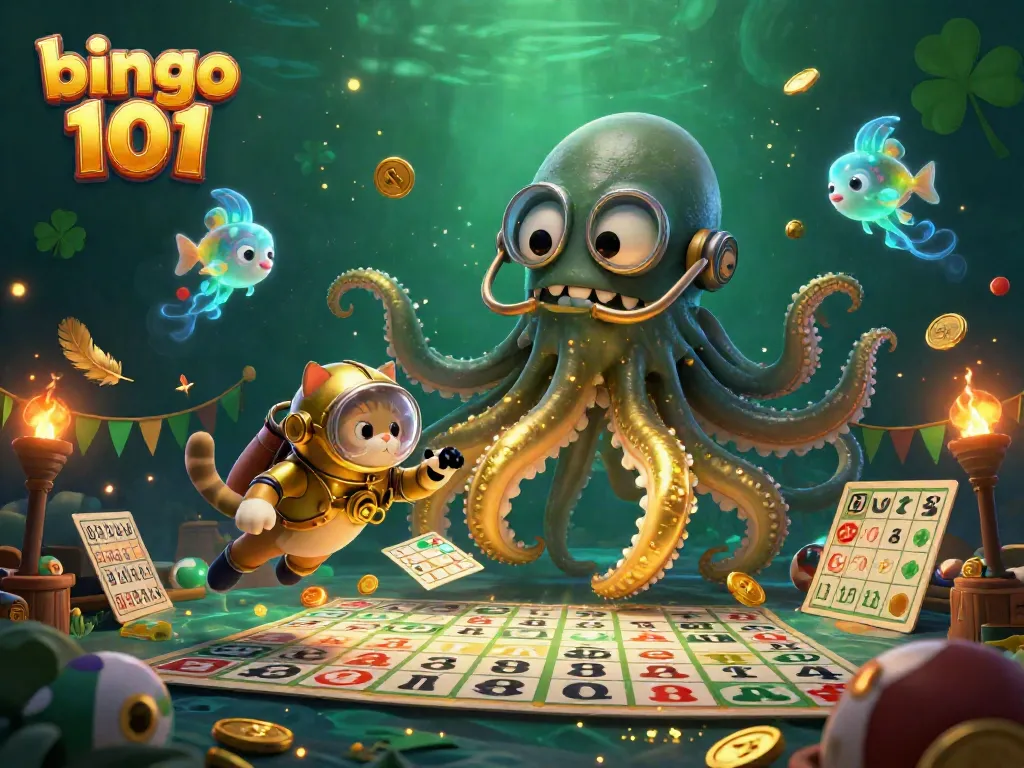 Engage with bingo 101 through exciting scenes filled with vibrant characters and game elements.