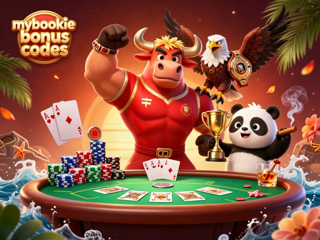 Engage with mybookie bonus codes offering exclusive promotions while celebrating at a vibrant poker table.