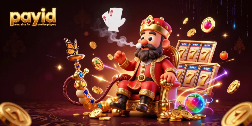 Engaging scene showcasing payid casino sites for australian players with vibrant slot game symbols.