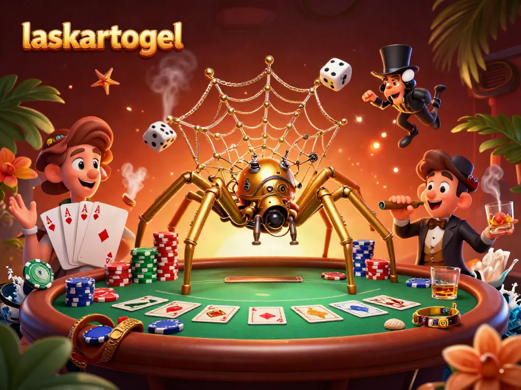 Experience thrilling gameplay with laskartogel in a vibrant steampunk casino scene.