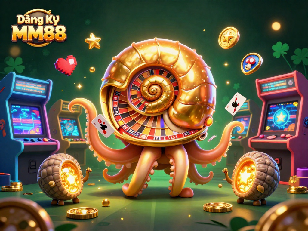 Engage in thrilling gameplay with Đăng Ký MM88, showcasing a colorful casino scene full of excitement