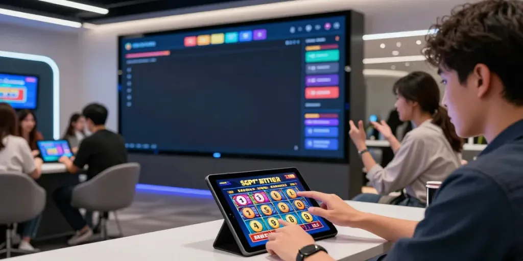 Engaged user placing bets on sgp slot games at a digital betting platform.